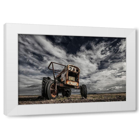 The Scream White Modern Wood Framed Art Print by Ingibergsson, Bragi