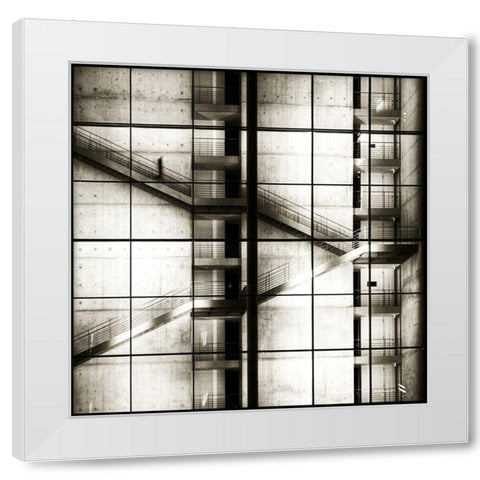And gt White Modern Wood Framed Art Print by Benz, Mario