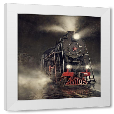 Beyond Express White Modern Wood Framed Art Print by Laudin, Dmitry