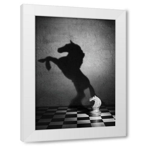 The soul of a mustang White Modern Wood Framed Art Print by Ivanova, Victoria