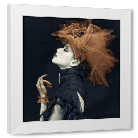 Imperious Lady White Modern Wood Framed Art Print by Yogasara, Yudhistira