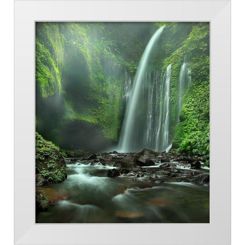 Tiu Kelep White Modern Wood Framed Art Print by Prayoga, Adhi