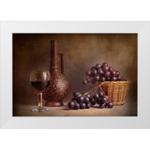 Untitled no 4593 White Modern Wood Framed Art Print by Aristov, Stanislav