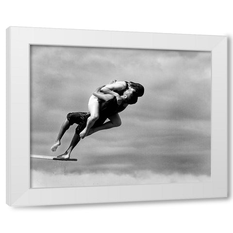 the point of no return White Modern Wood Framed Art Print by Druz, Tatyana
