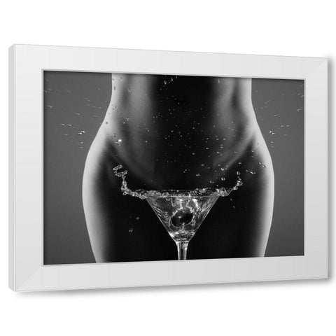 ThereÂ´s Your drink Sir White Modern Wood Framed Art Print by Helerand, Roland