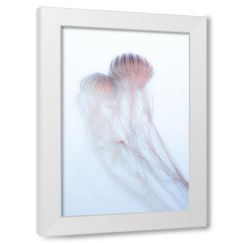 Lovers White Modern Wood Framed Art Print by Marumoto, Takeshi