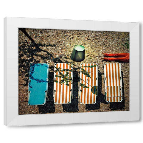 beam me up! White Modern Wood Framed Art Print by Ambra