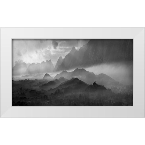 Valhalla White Modern Wood Framed Art Print by Stefan, Jacek