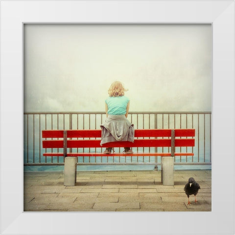 take off White Modern Wood Framed Art Print by Ambra