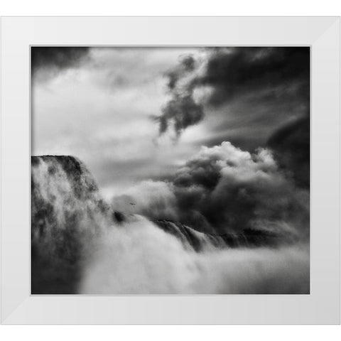 Amazing power and beauty White Modern Wood Framed Art Print by Depaepe, Yvette