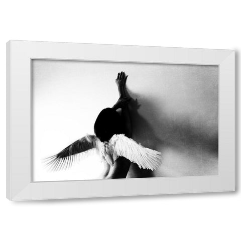 not fly White Modern Wood Framed Art Print by Ikeda, Keisuke