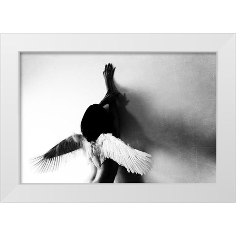 not fly White Modern Wood Framed Art Print by Ikeda, Keisuke