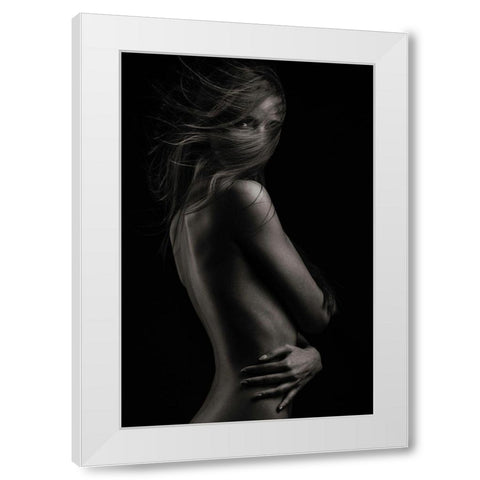 Sensual Beauty White Modern Wood Framed Art Print by Krystynek Mqep, Martin