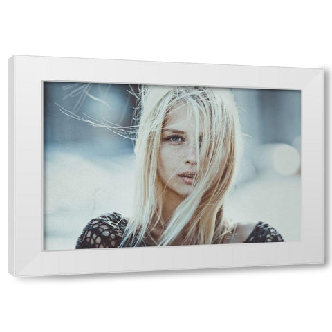 Cold Infinity White Modern Wood Framed Art Print by Lepeshev, Pavel