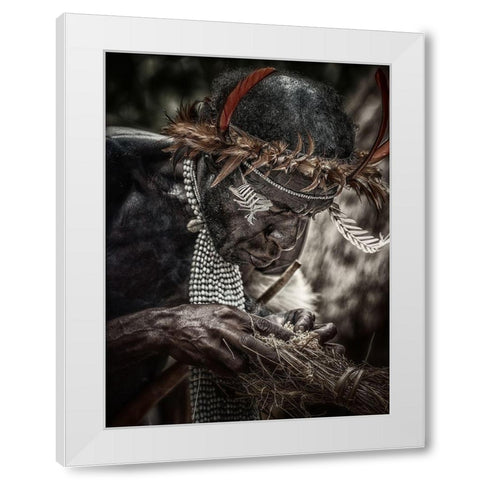 dani: to make fire White Modern Wood Framed Art Print by Stranak, Pavol