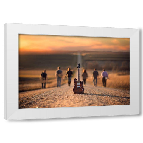 Velvet Crush White Modern Wood Framed Art Print by Olson, Jake