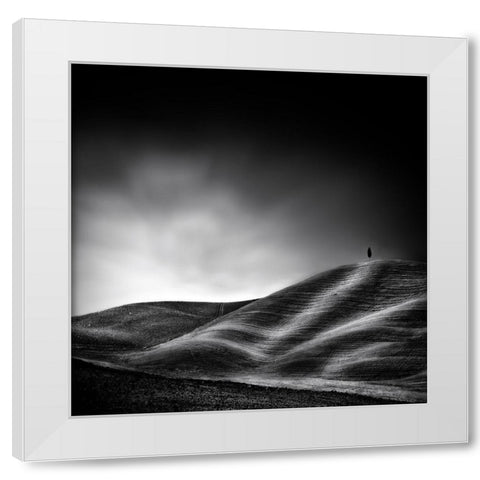 la vie reprendra au printemps White Modern Wood Framed Art Print by Flour, Piet