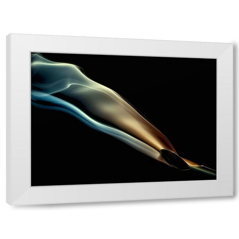 Silk White Modern Wood Framed Art Print by Ianeva, Aida