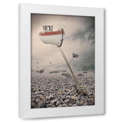 Low Tide White Modern Wood Framed Art Print by Bowen, Baden