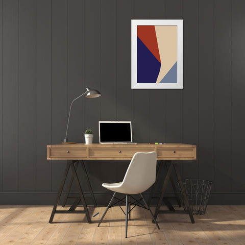 Color Blocks 03 White Modern Wood Framed Art Print by Artographie Studio