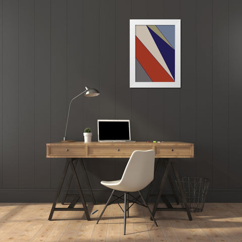 Color Blocks 05 White Modern Wood Framed Art Print by Artographie Studio