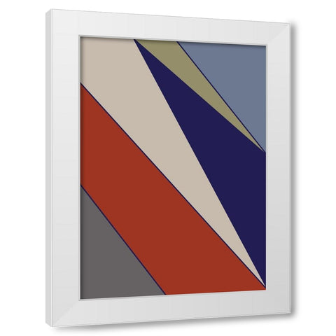Color Blocks 05 White Modern Wood Framed Art Print by Artographie Studio