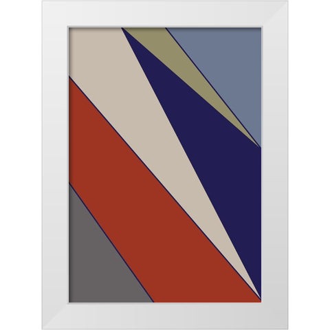 Color Blocks 05 White Modern Wood Framed Art Print by Artographie Studio