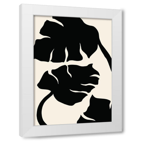 Monstera Black White Modern Wood Framed Art Print by Artographie Studio