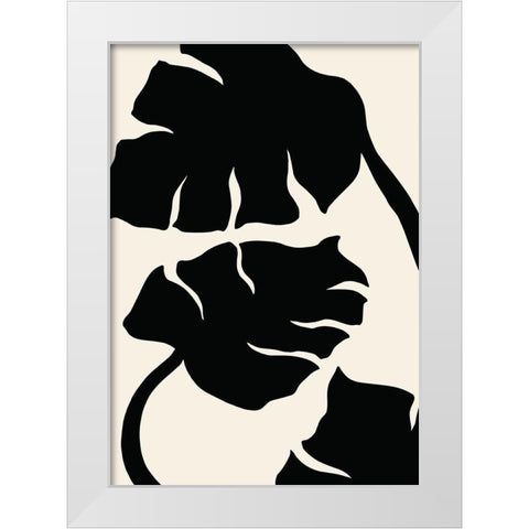 Monstera Black White Modern Wood Framed Art Print by Artographie Studio