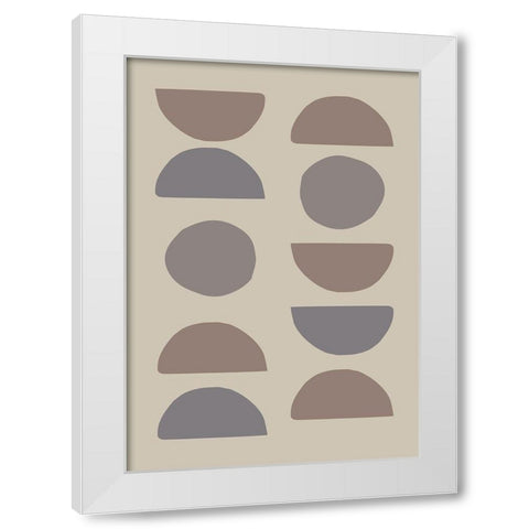Organic Shapes 02 White Modern Wood Framed Art Print by Artographie Studio