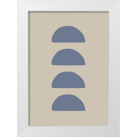 Organic Shapes 06 White Modern Wood Framed Art Print by Artographie Studio