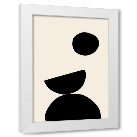 Organic Shapes 09 White Modern Wood Framed Art Print by Artographie Studio