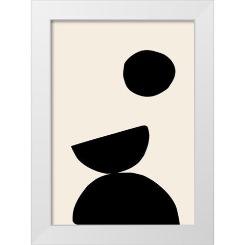 Organic Shapes 09 White Modern Wood Framed Art Print by Artographie Studio