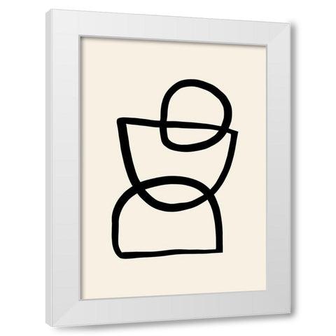 Shape 04 White Modern Wood Framed Art Print by Artographie Studio