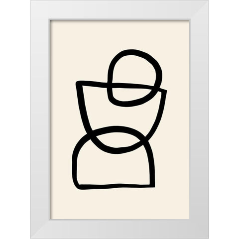 Shape 04 White Modern Wood Framed Art Print by Artographie Studio
