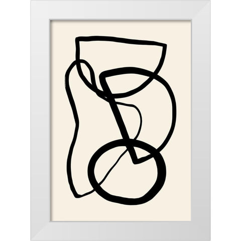 Shape 05 White Modern Wood Framed Art Print by Artographie Studio