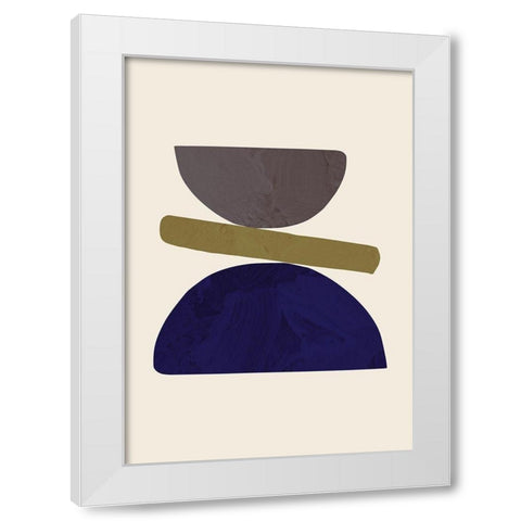 Collage 05 White Modern Wood Framed Art Print by Artographie Studio