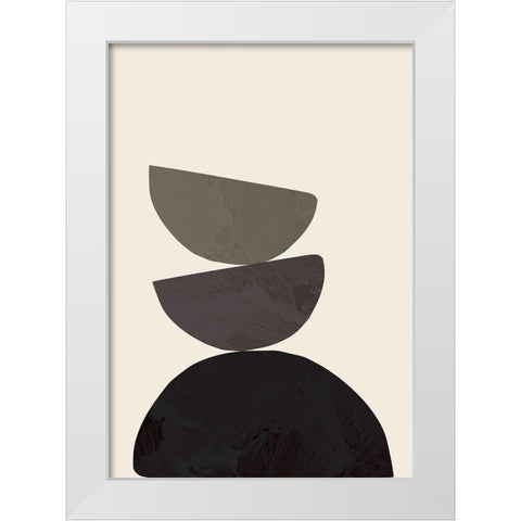 Collage 08 White Modern Wood Framed Art Print by Artographie Studio