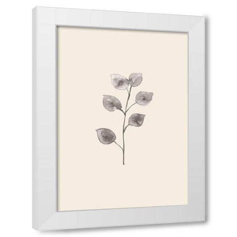 Eucalyptus Twig White Modern Wood Framed Art Print by Artographie Studio