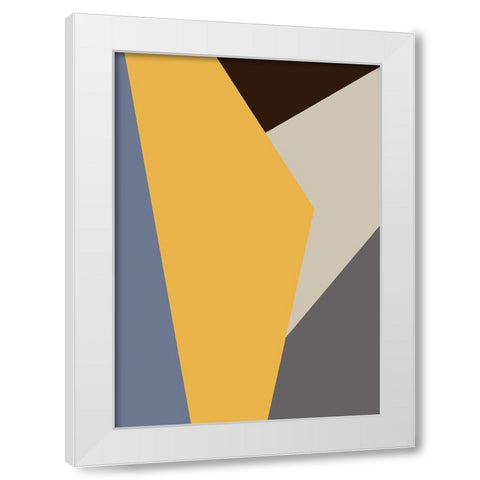 Color Blocks 01 White Modern Wood Framed Art Print by Artographie Studio