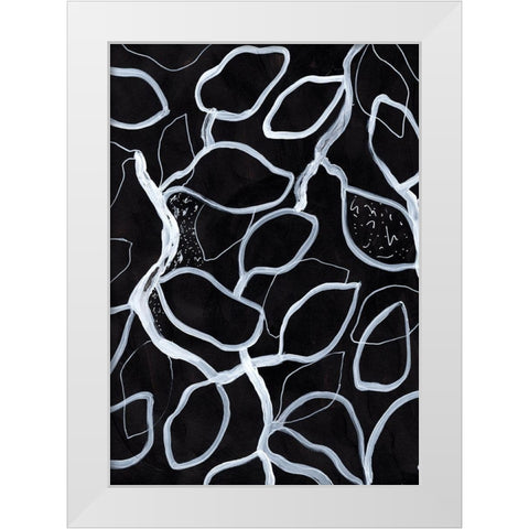 Tangled White Modern Wood Framed Art Print by Artographie Studio