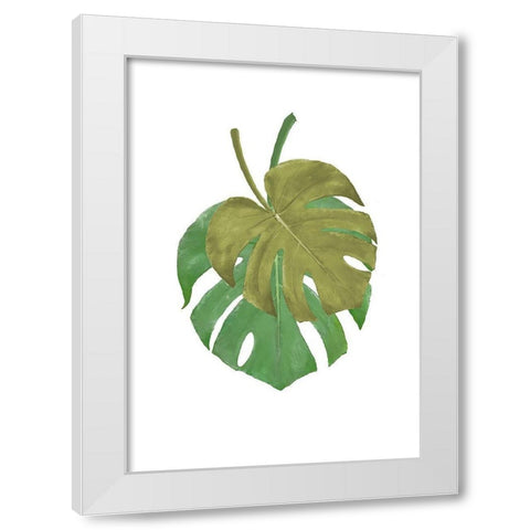 Monstera Duo 02 White Modern Wood Framed Art Print by Artographie Studio