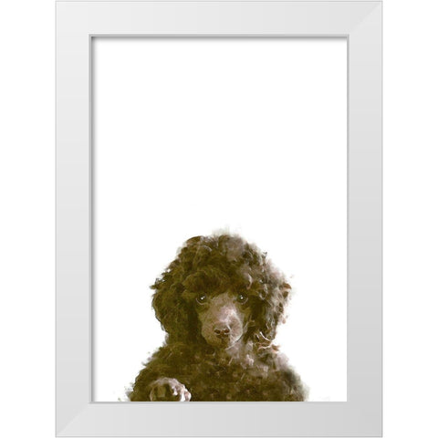The Dog White Modern Wood Framed Art Print by Artographie Studio