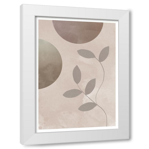 The Plant White Modern Wood Framed Art Print by Artographie Studio