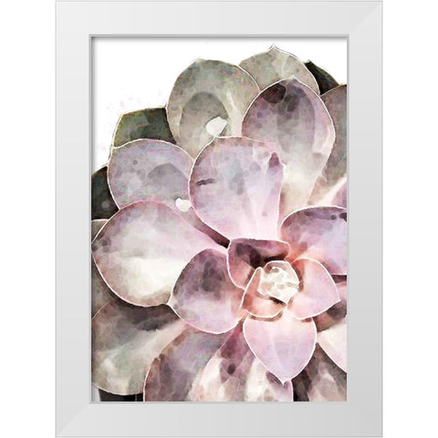 Succulent Plant 04 White Modern Wood Framed Art Print by Artographie Studio