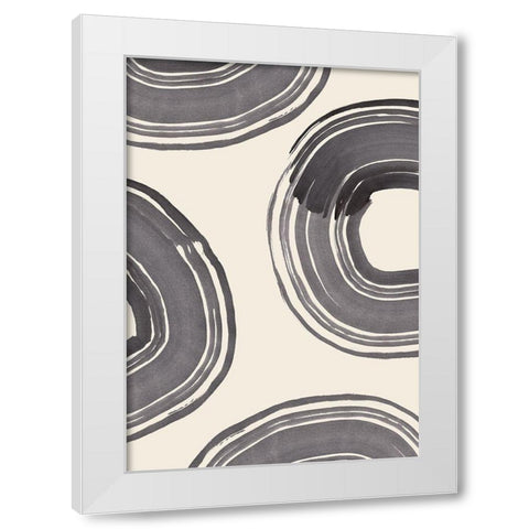 Rings of Life White Modern Wood Framed Art Print by Artographie Studio