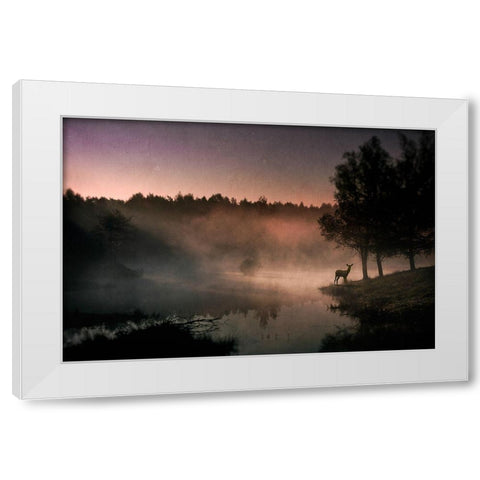 Steamy water White Modern Wood Framed Art Print by Schuurmans, Wim