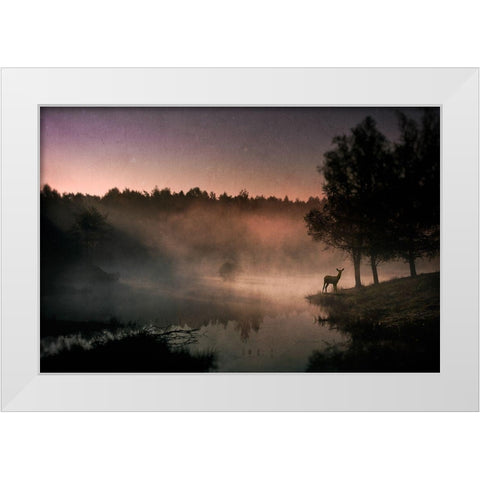 Steamy water White Modern Wood Framed Art Print by Schuurmans, Wim