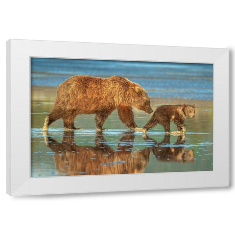 Heading for home White Modern Wood Framed Art Print by Sink, Jeffrey C