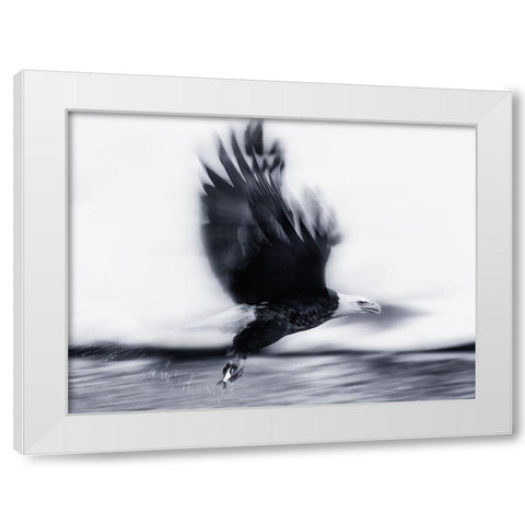 The Catch White Modern Wood Framed Art Print by Cheng, Yu